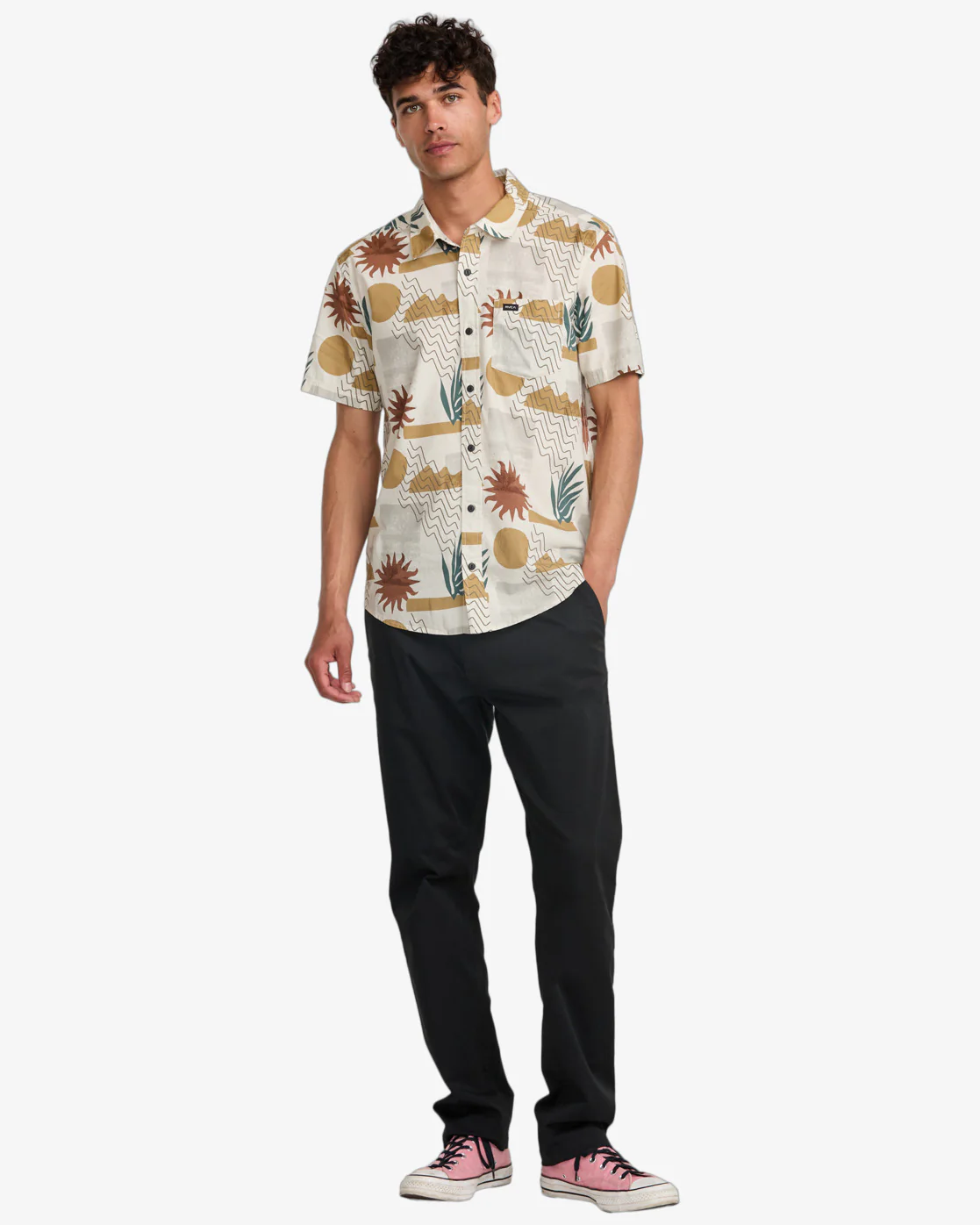 RVCA Anytime Short Sleeve Shirt Natural - Image 7