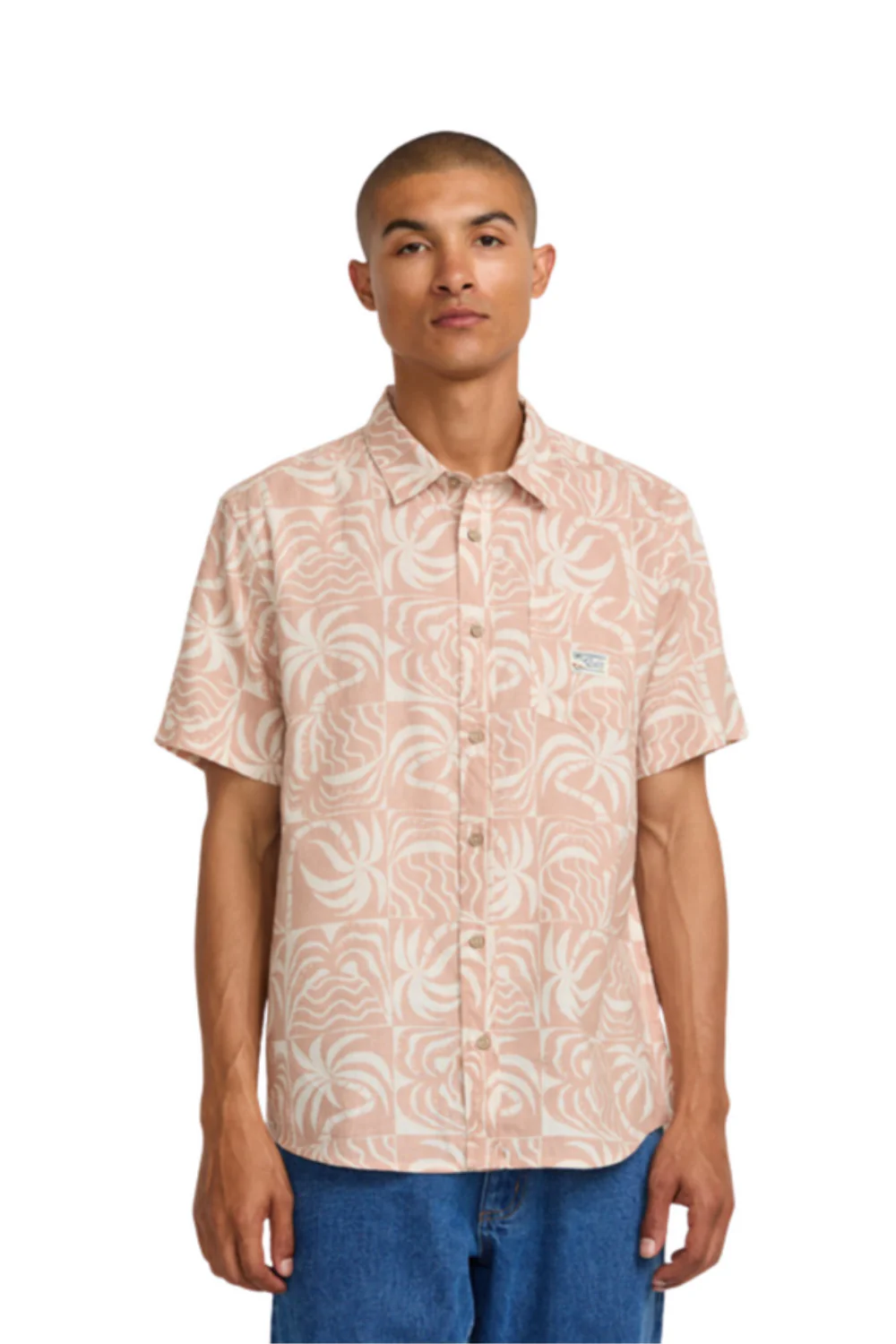 RVCA Exotica Short Sleeve Shirt Pale Mauve