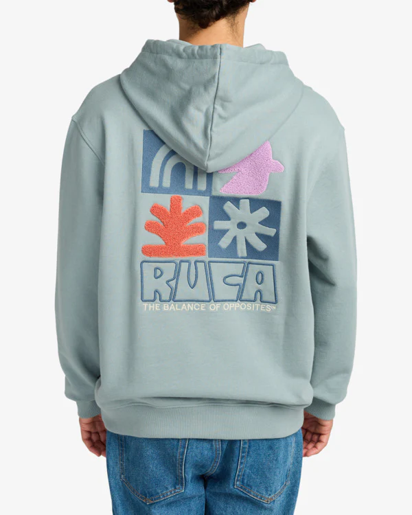 RVCA Mosaic Hoody Lead Blue - Image 2