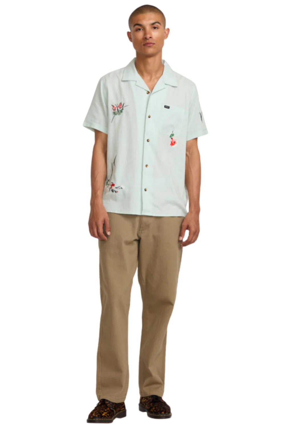 RVCA Nectar Short Sleeve Shirt Green Tea - Image 5