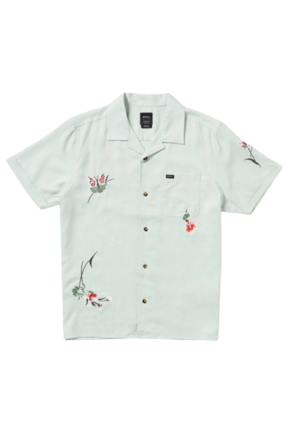 RVCA Nectar Short Sleeve Shirt Green Tea - Image 7