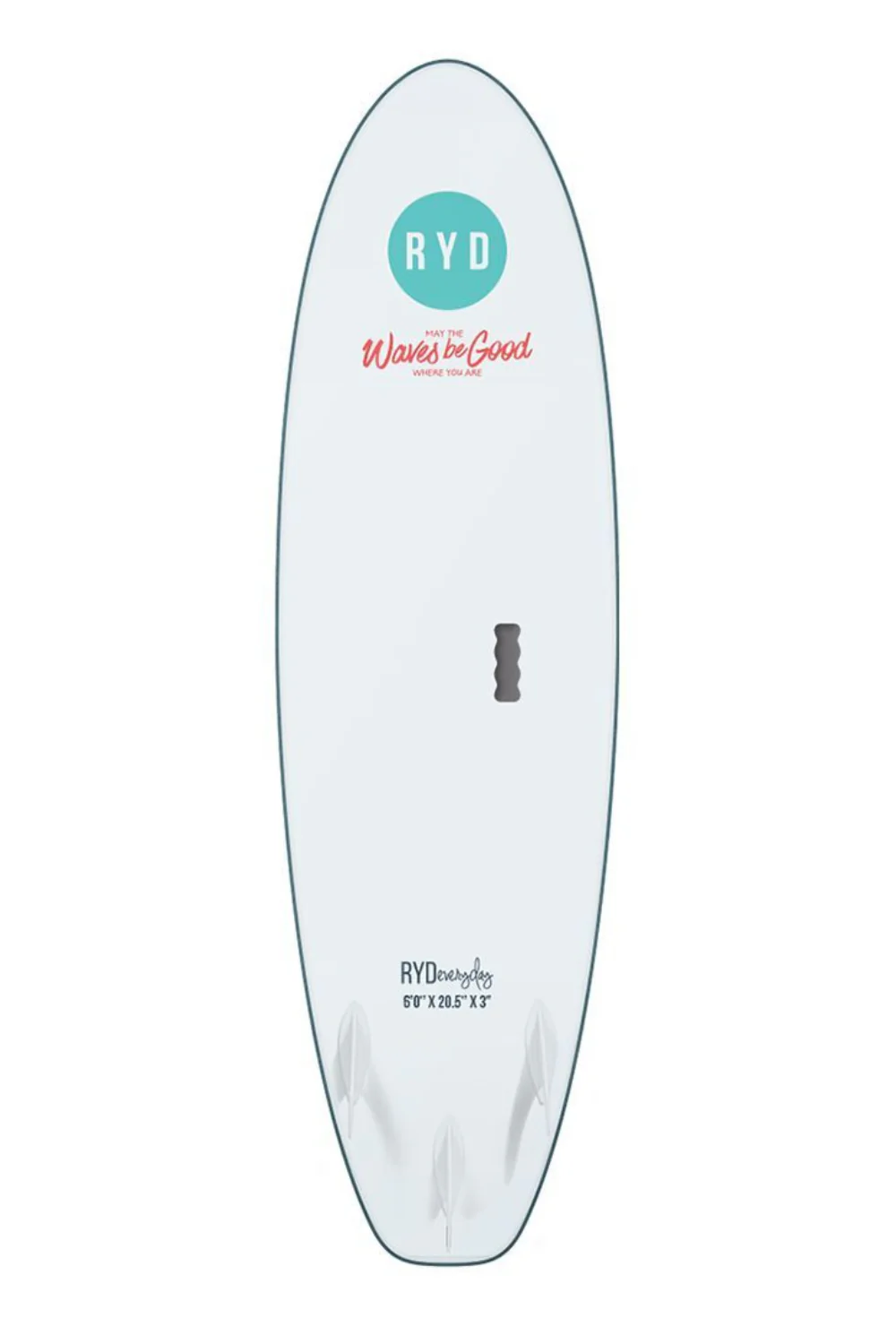 RYD Everyday Soft Top Surfboard Deep Blue - Image 2