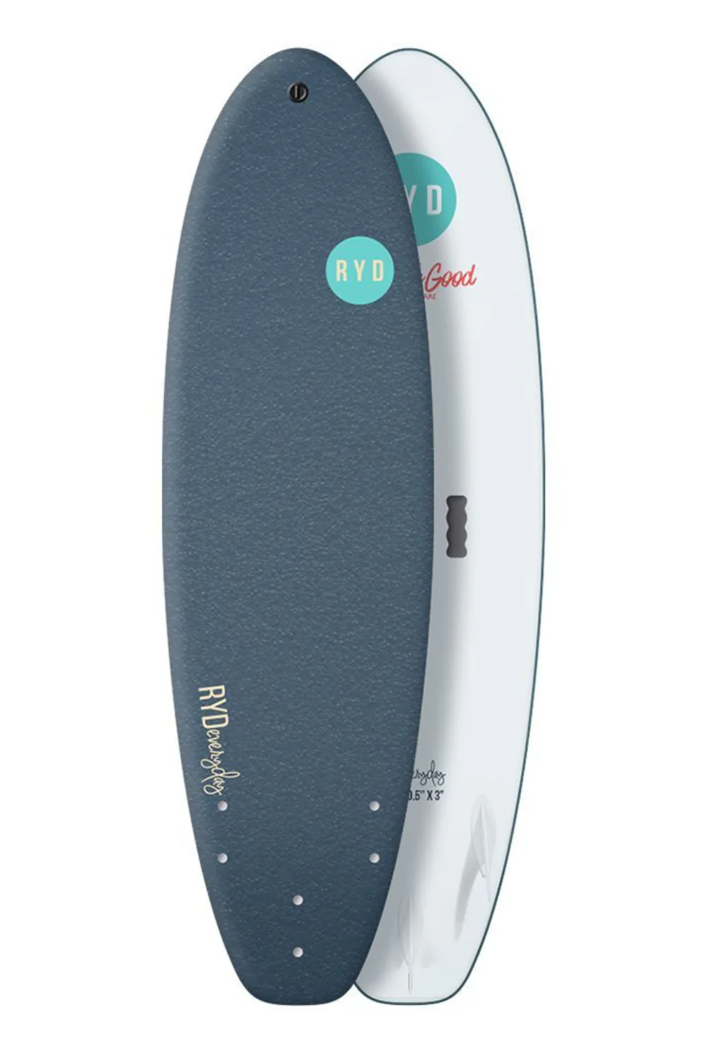 RYD Everyday Soft Top Surfboard Deep Blue - Image 3