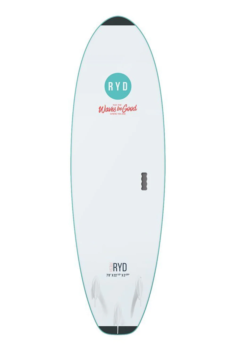 RYD Fresh Wide Soft Top Surfboard Aqua - Image 2
