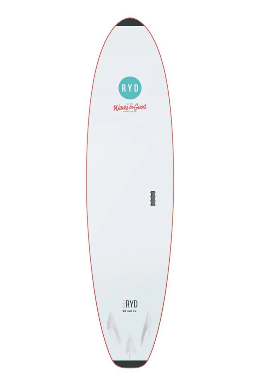RYD Fresh Wide Soft Top Surfboard Coral - Image 2