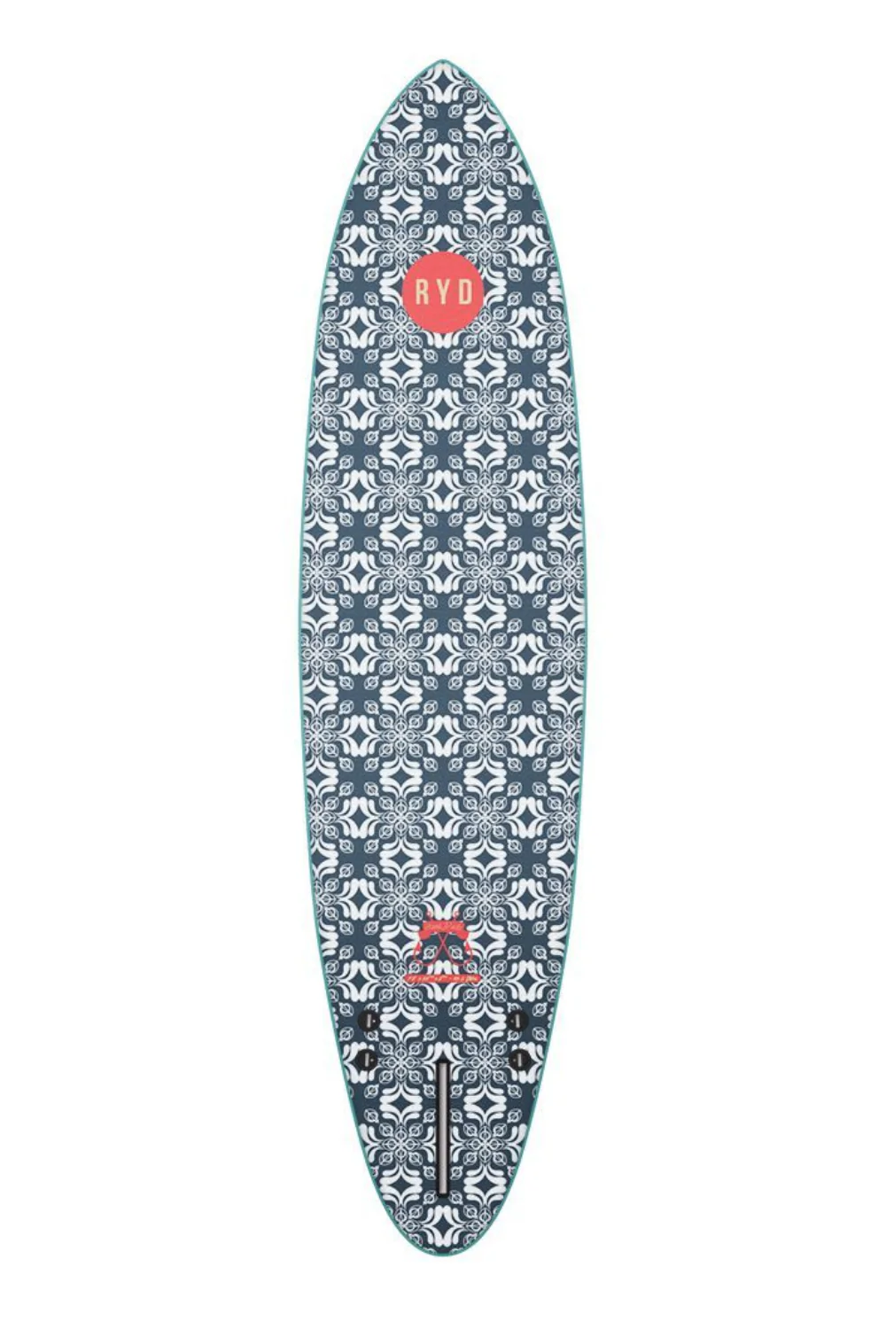RYD Hank Dude Soft Top Surfboard Aqua - Image 2