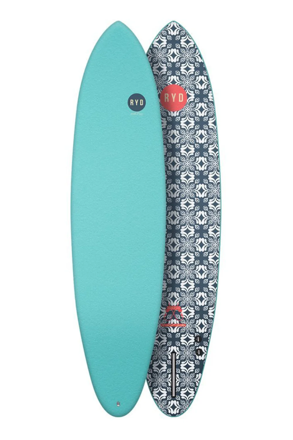 RYD Hank Dude Soft Top Surfboard Aqua - Image 3