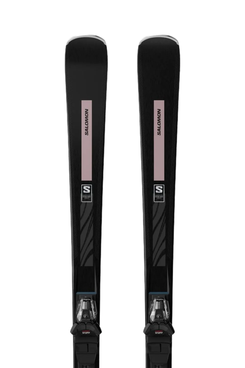 Salomon E S/Max N°8 R Womens Skis + M10 GW L80 Bindings Black/Rose Gold - Image 2