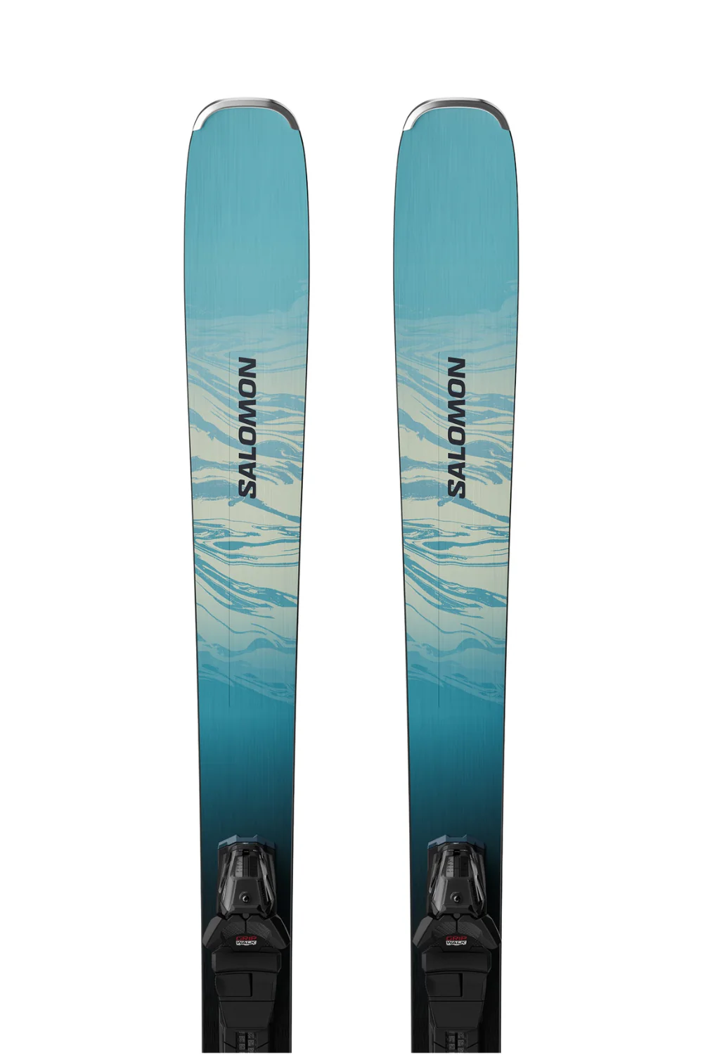 Salomon Stance 80 Womens Skis + M10 Gripwalk Binding Alaskan Blue/Porcelain/Lime Cream - Image 3
