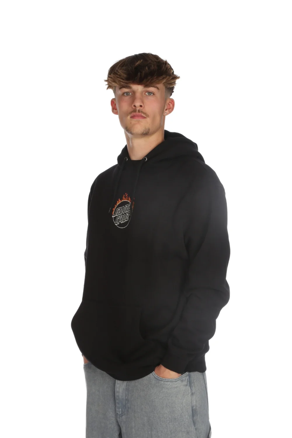 Santa Cruz Burnt Opus Front Hoodie Black - Image 3