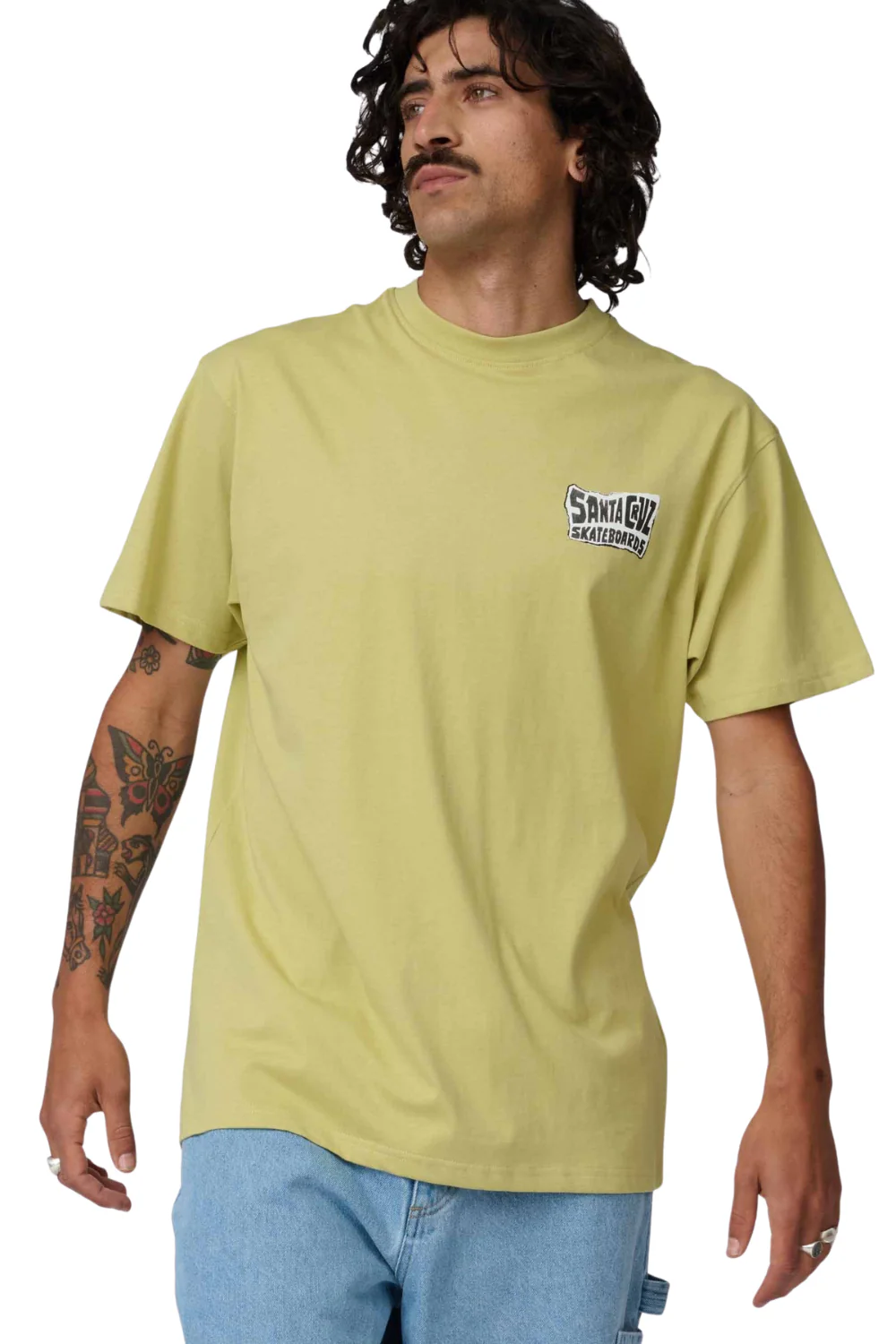 Santa Cruz Collage Hand Mens T-Shirt Faded Khaki - Image 2
