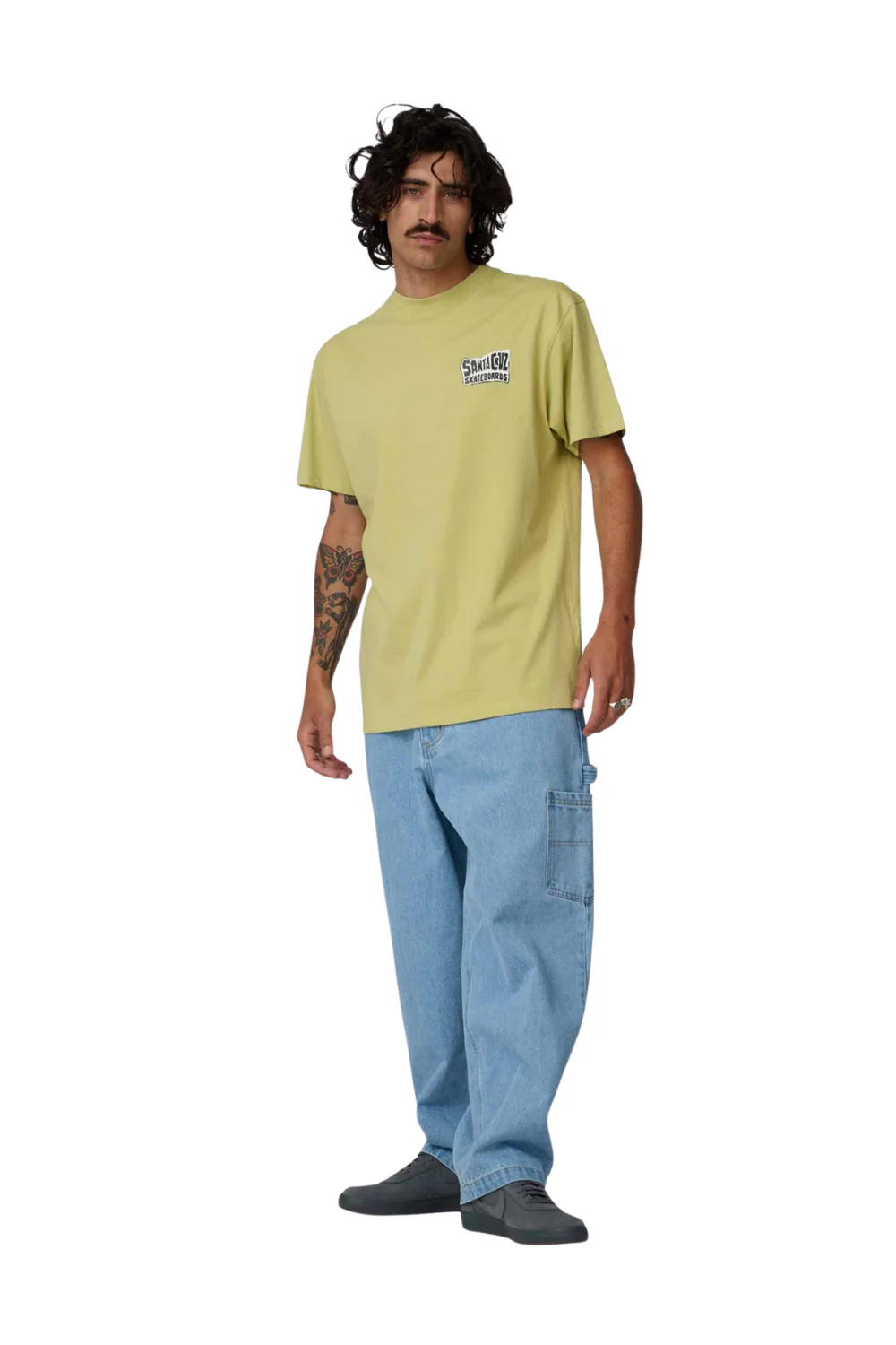 Santa Cruz Collage Hand Mens T-Shirt Faded Khaki - Image 4