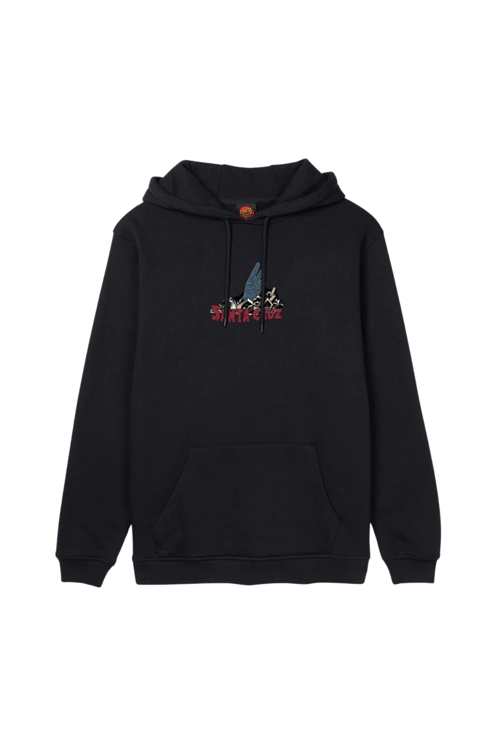 Santa Cruz Mens Kendall Grid Hand Centre Hoodie Black - Image 5
