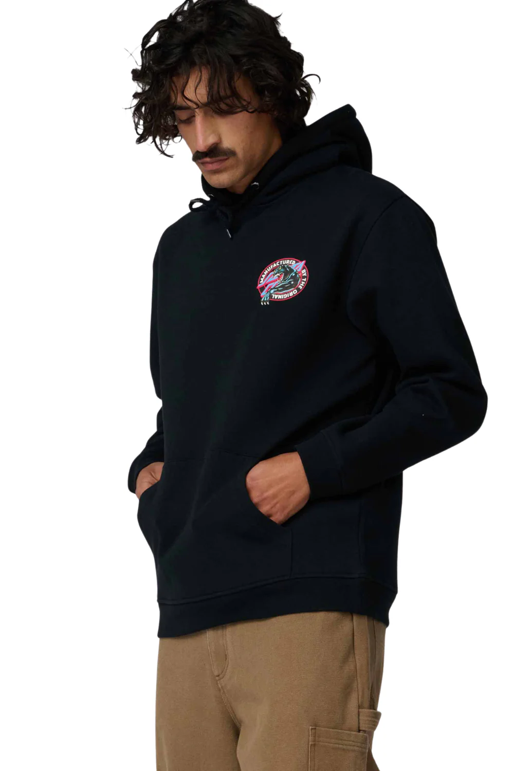 Santa Cruz Natas Sketch Panther Mens Hoodie Black - Image 2