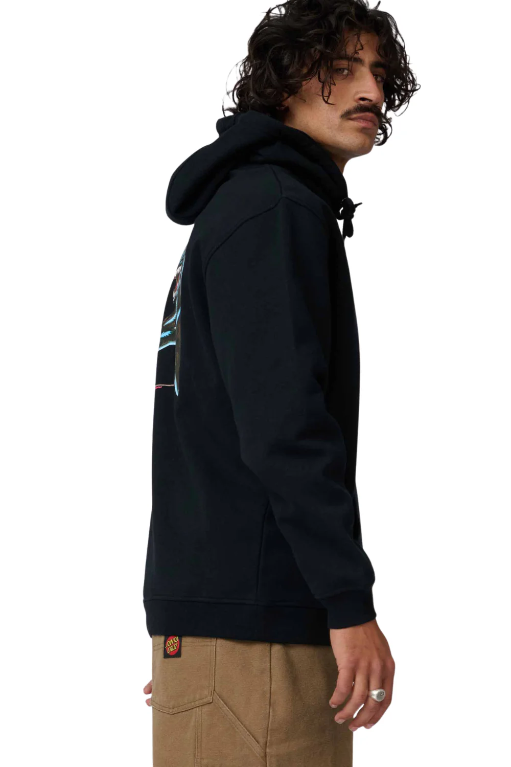 Santa Cruz Natas Sketch Panther Mens Hoodie Black - Image 3
