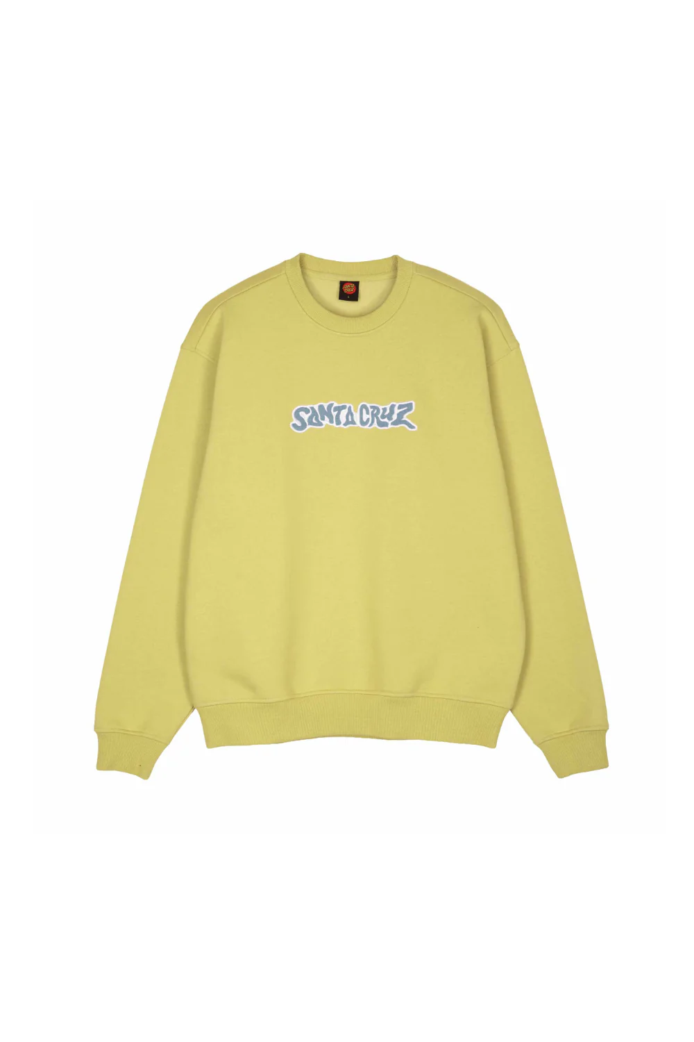Santa Cruz Patch Strip Mens Crewneck Sweatshirt Faded Khaki - Image 5