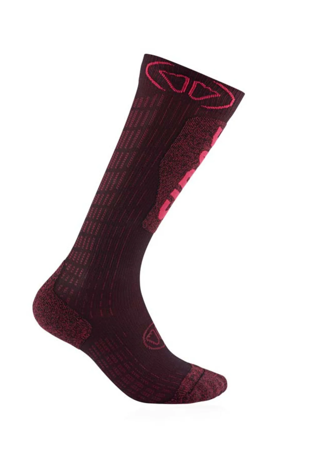 Sidas Ski Expert Womens Socks Burgendy - Image 2
