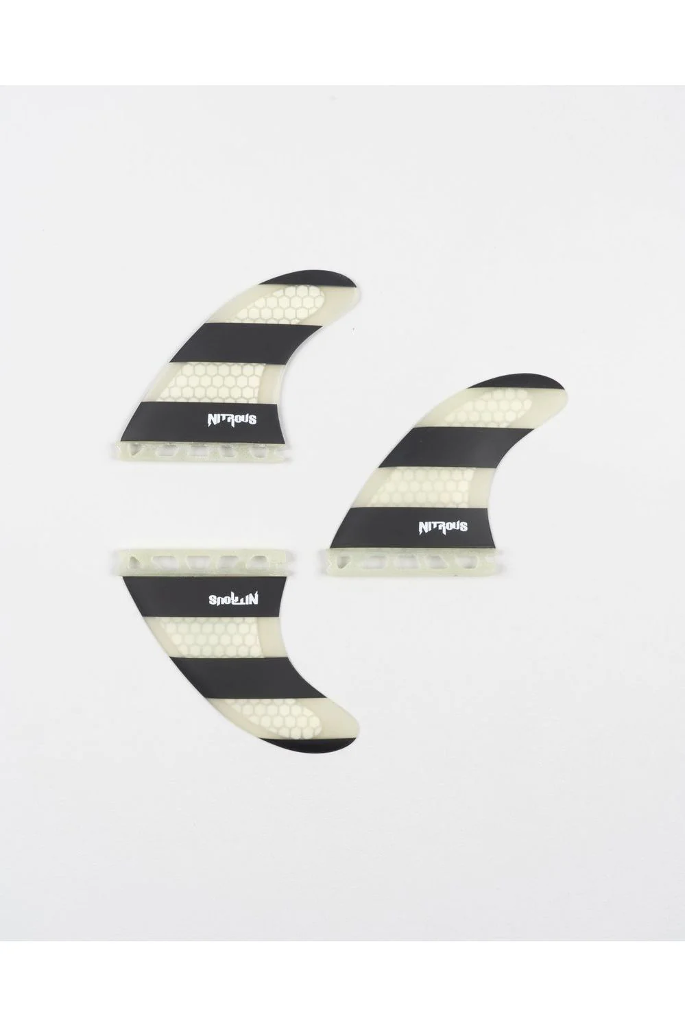 Single Tab Fin - Set 3 - Honeycombe - Clear/Stripes - Image 2