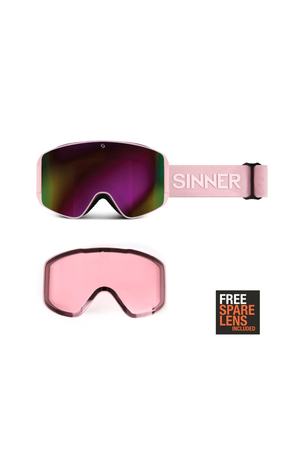 Sinner Aura Snow Goggles Light Pink - Image 2