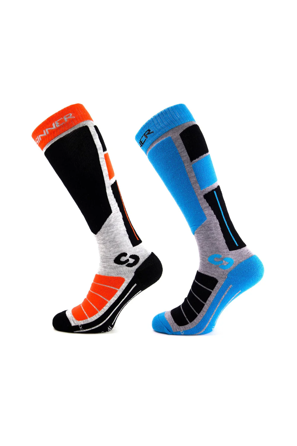 Sinner Pro Ski Socks II Double Pack Orange/Blue