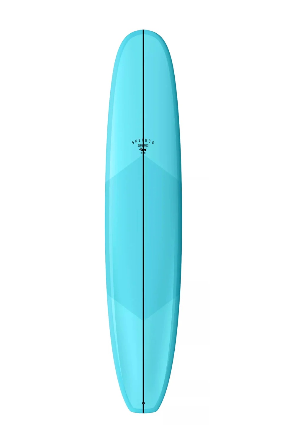 Skindog Thunderbolt Silver Dynamic Double Scoop Longboard Surfboard Bright Blue