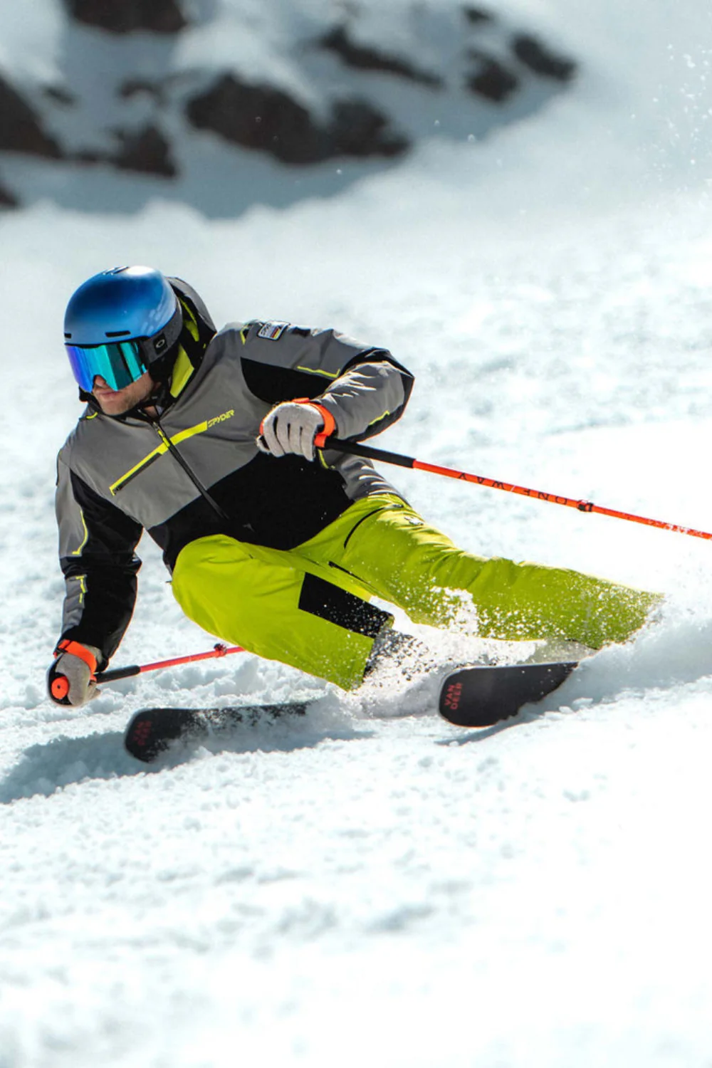 Spyder Dare Mens Insulated Ski Pants Lime - Image 5