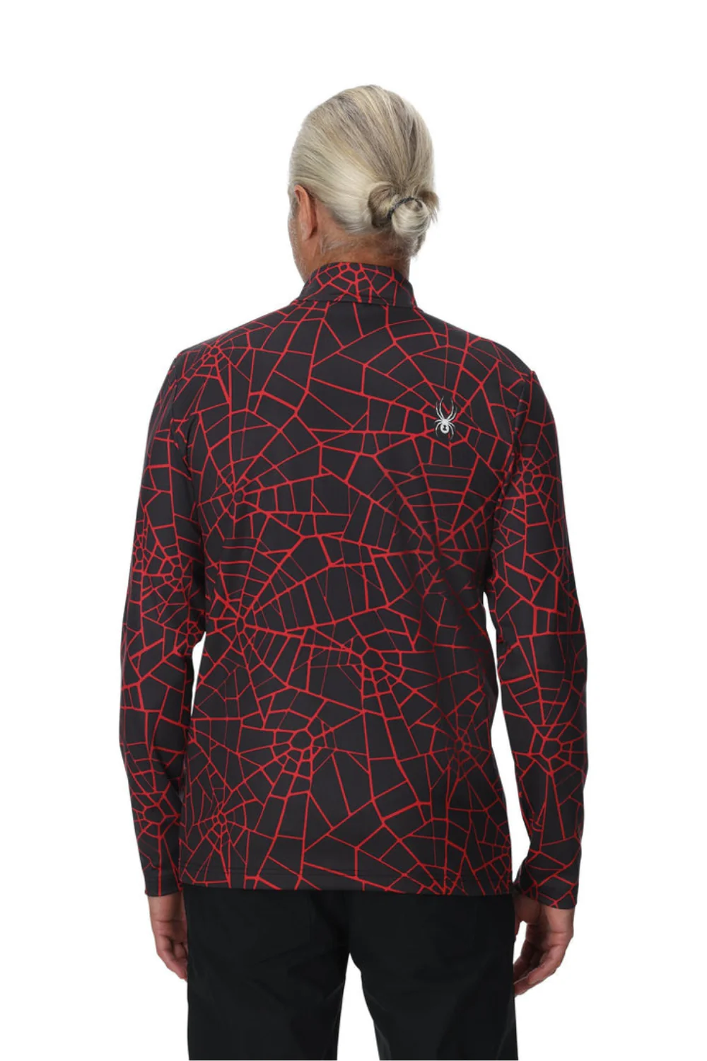 Spyder Mens Podium Half Zip Thermal Base Layer Top Spyder Red - Image 2