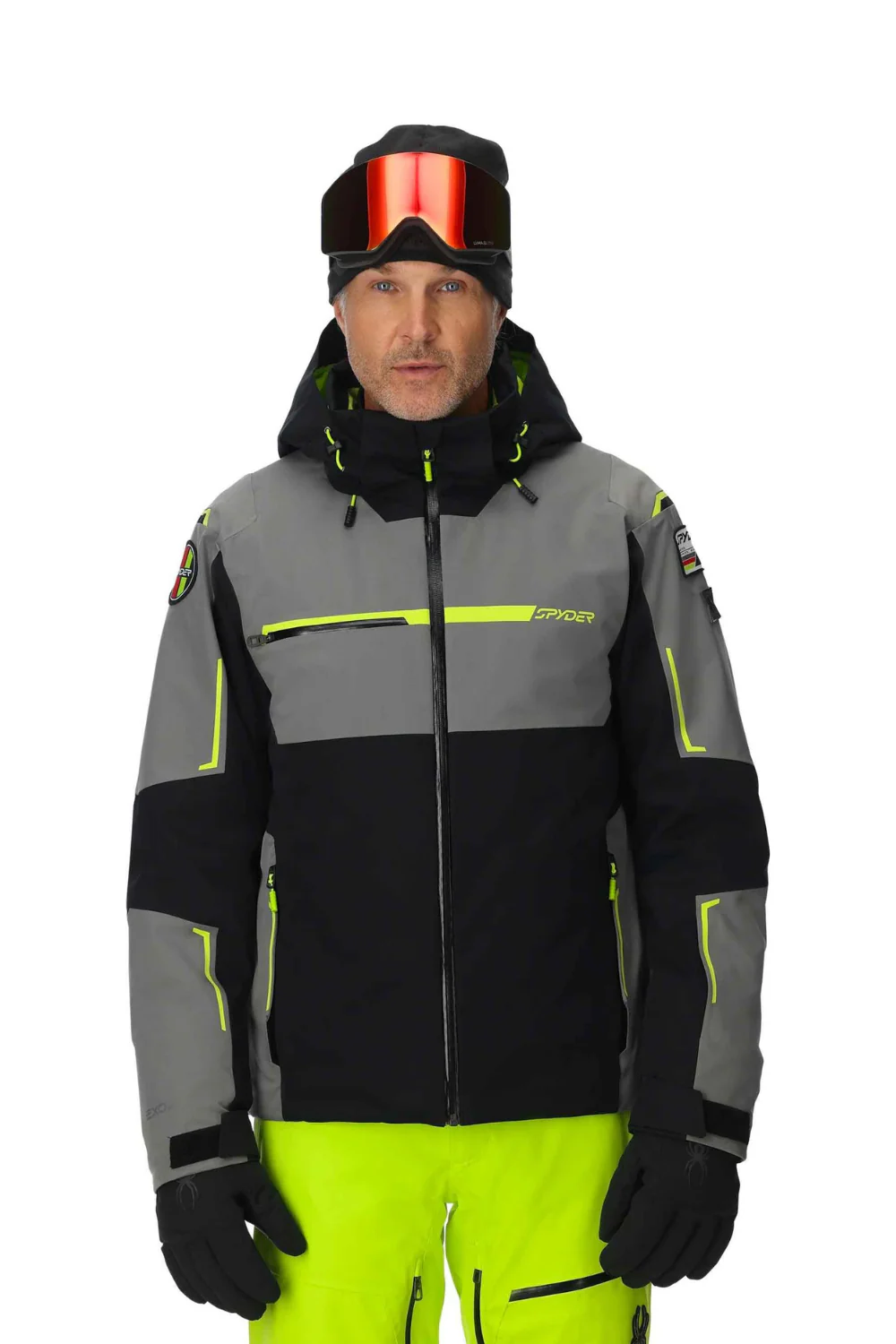 Spyder Mens Titan Insulated Ski Jacket Black/Grey