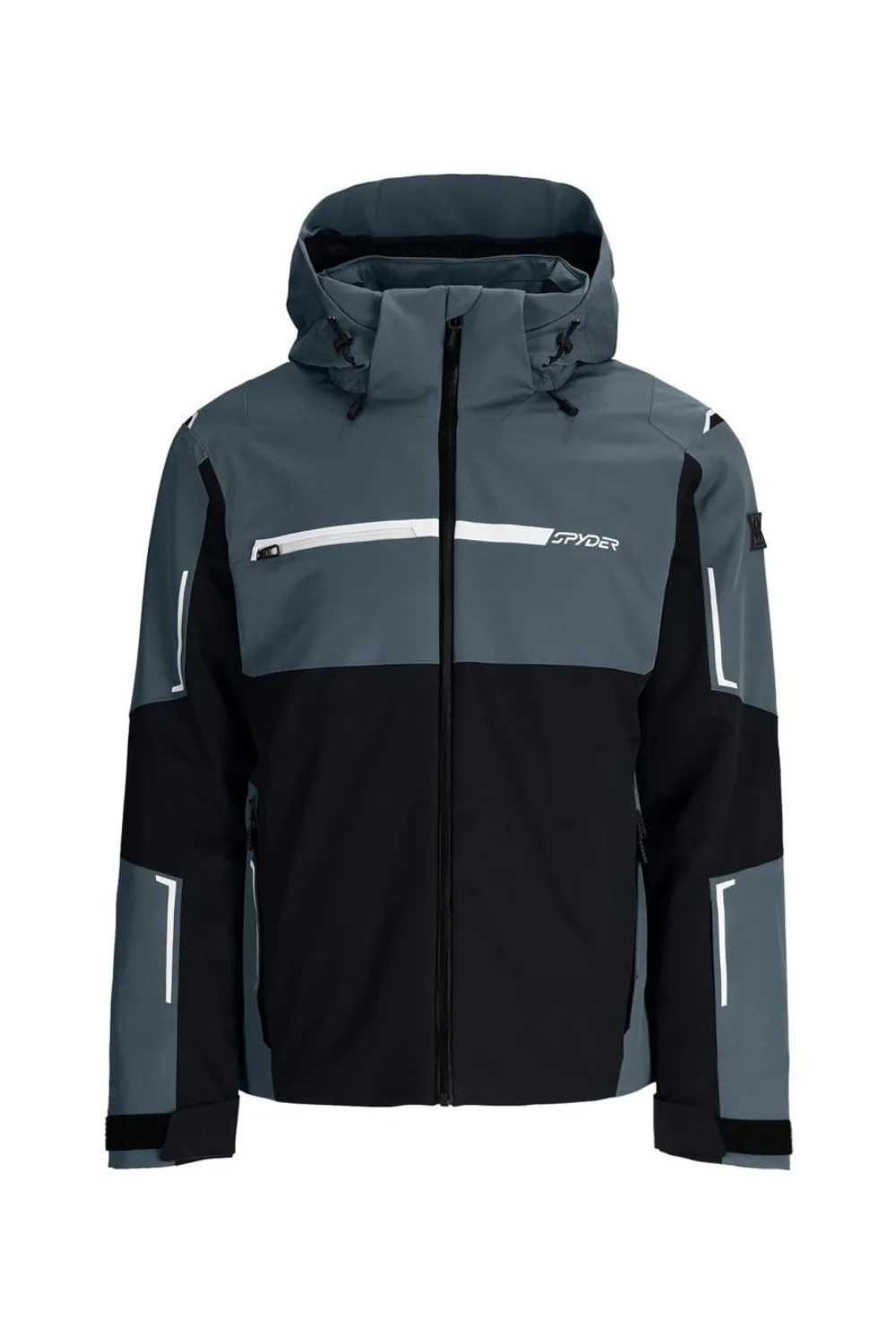 Spyder Mens Titan Insulated Ski Jacket Black/Slate Blue - Image 5