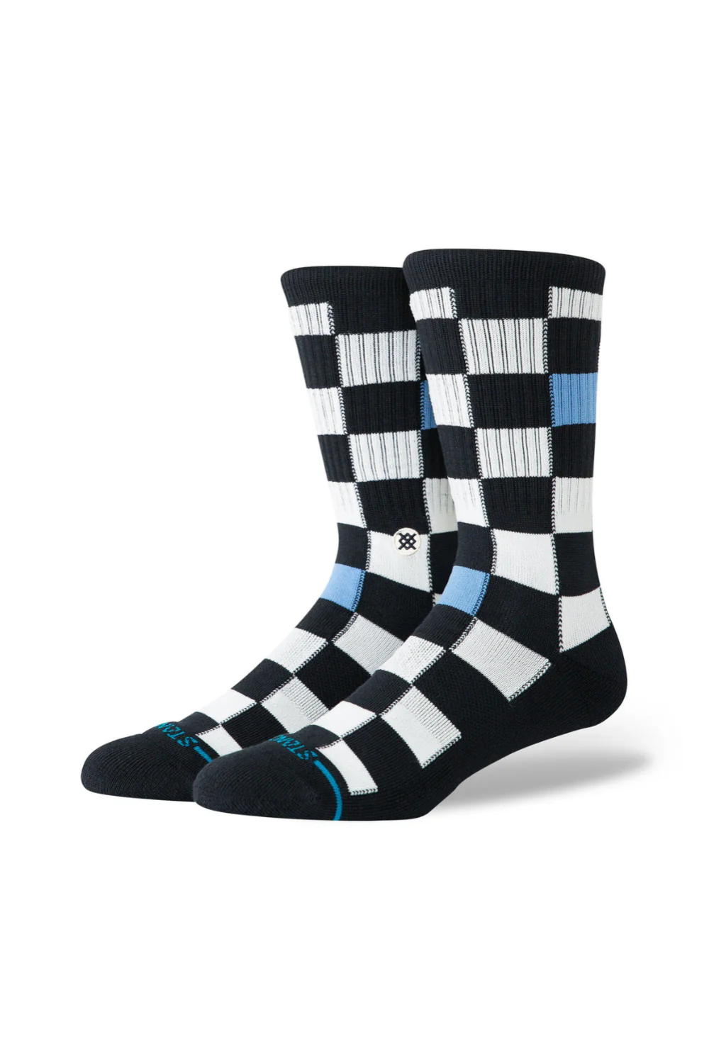 Stance Chef Check Crew Socks Black