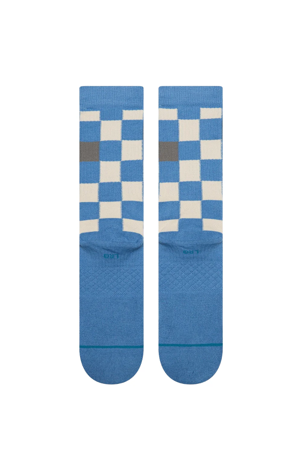 Stance Chef Check Crew Socks Capriblue - Image 3