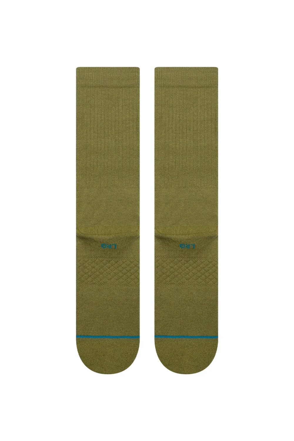 Stance Icon Crew Socks Olive - Image 3