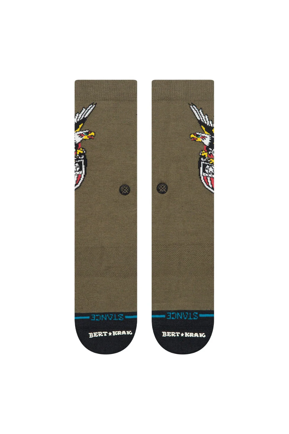 Stance The Eagle Crew Socks Green - Image 2