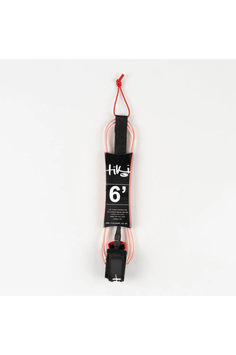 Tiki Swivel Surfboard Leash 7mm Red