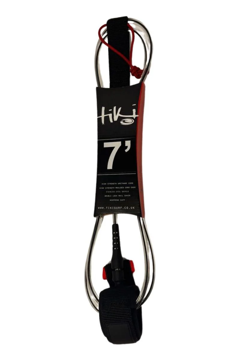 Tiki Swivel Surfboard Leash 7mm Black