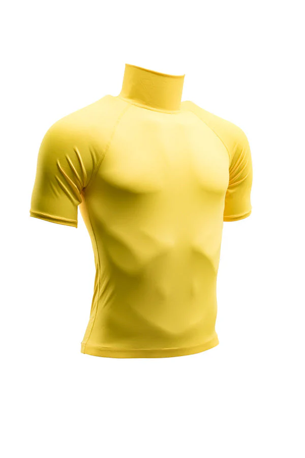 Tiki Adult Rash Vest SS No Logo - Yellow