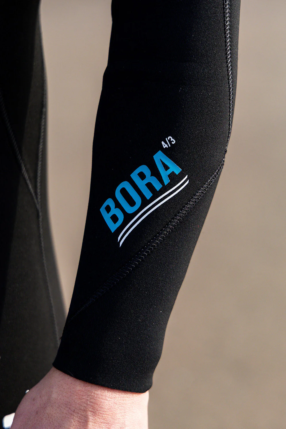 Tiki Bora 4/3 Womens Wetsuit Yulex Back Zip Black - Image 3