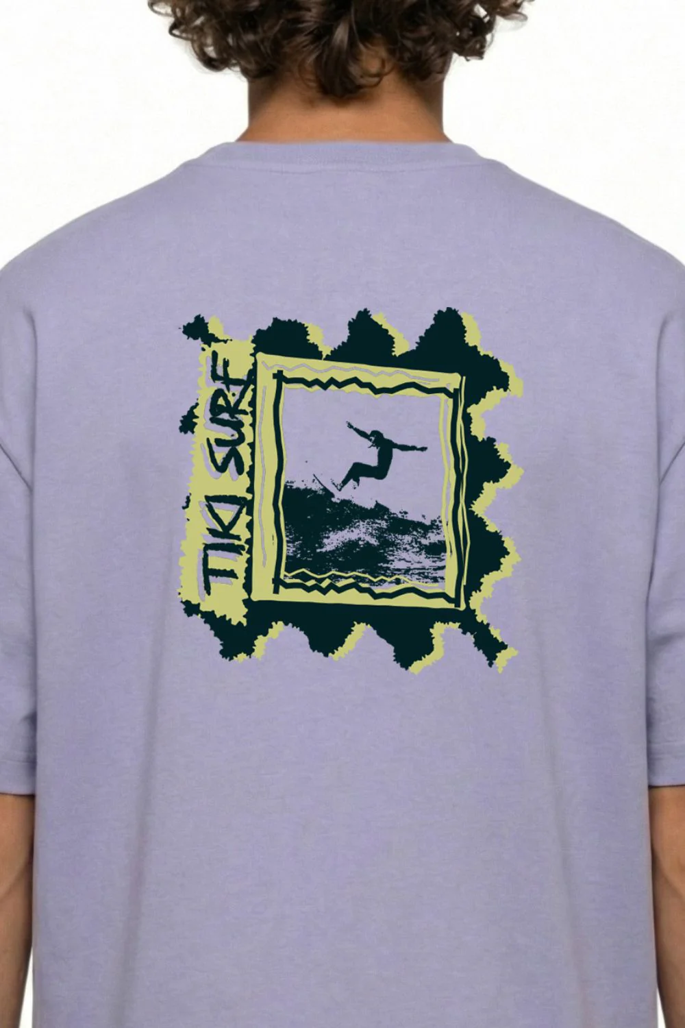 Tiki Carver Mens T-Shirt Violet - Image 3