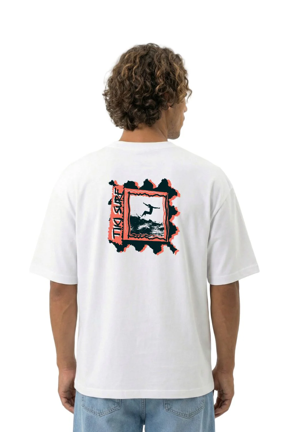 Tiki Carver Mens T-Shirt White