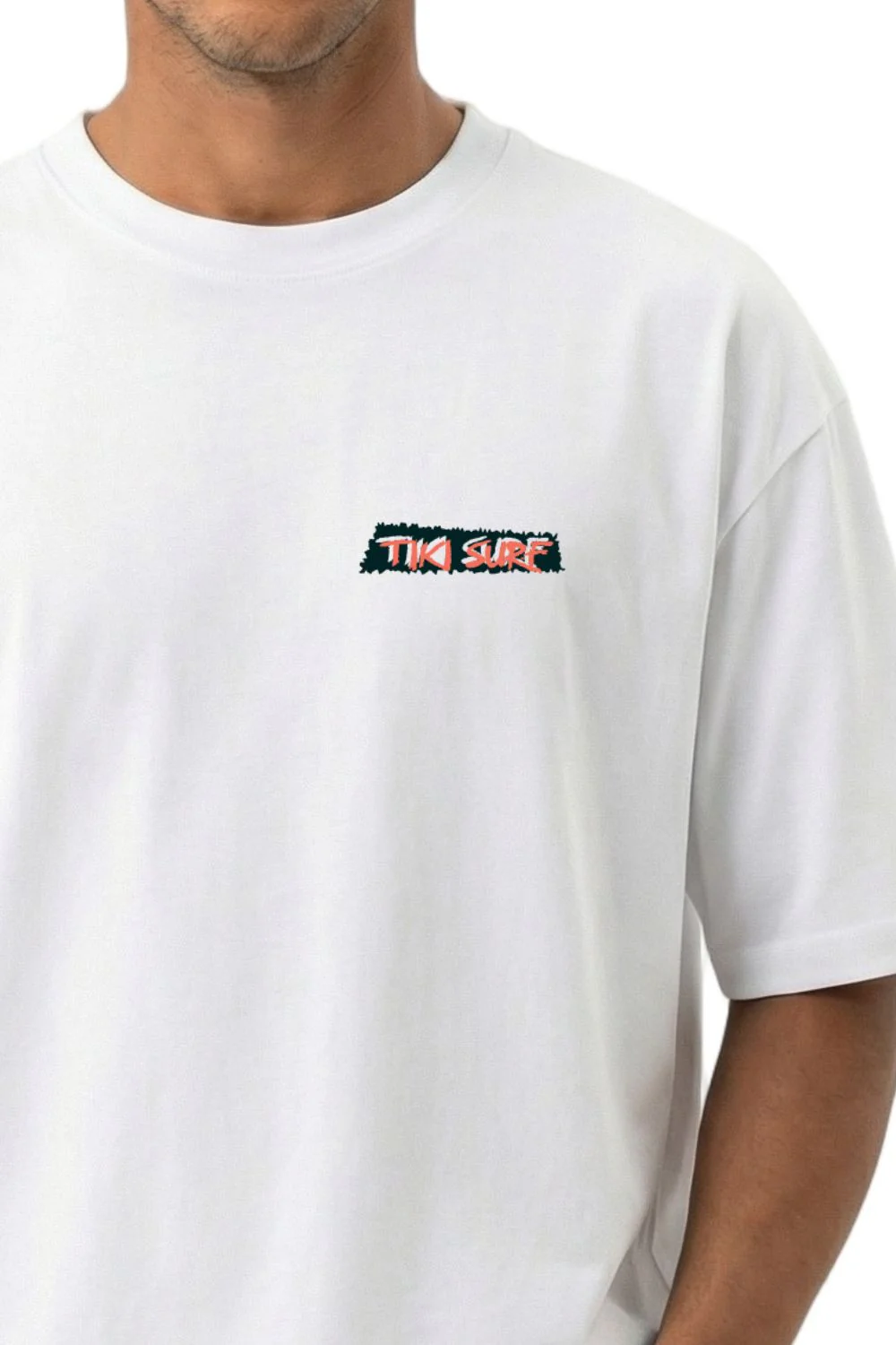 Tiki Carver Mens T-Shirt White - Image 4