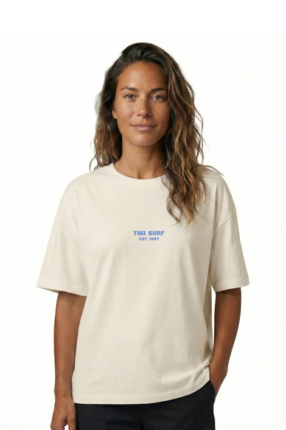 Tiki Finn Womens T-Shirt Ivory - Image 2