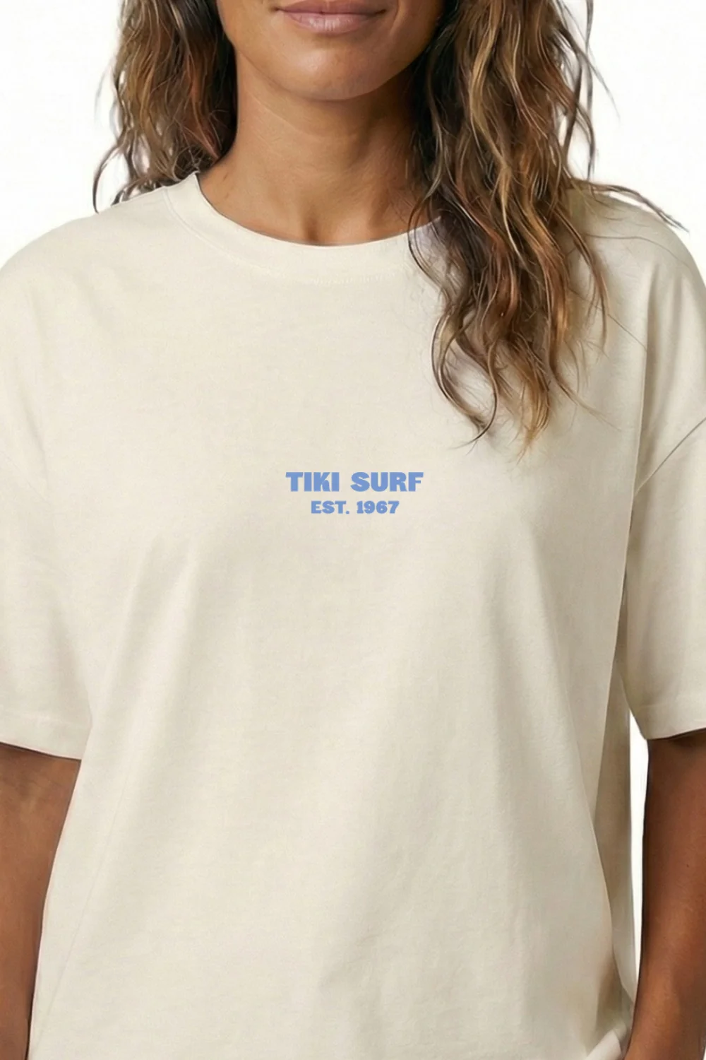 Tiki Finn Womens T-Shirt Ivory - Image 4