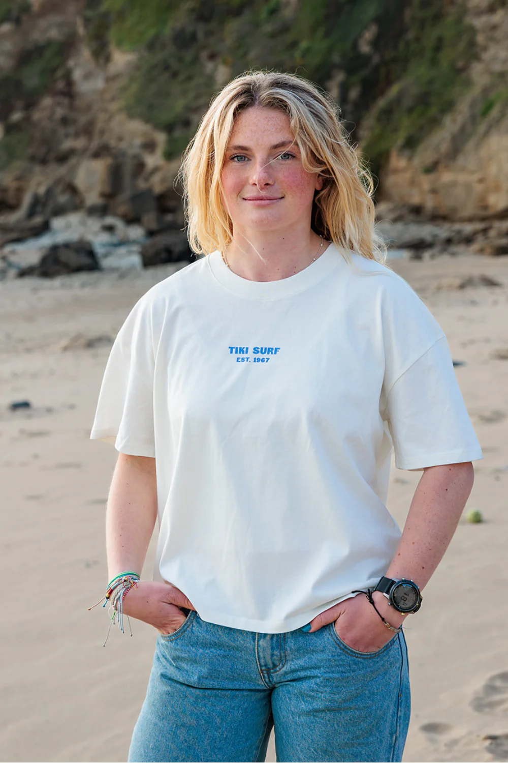 Tiki Finn Womens T-Shirt Ivory - Image 5