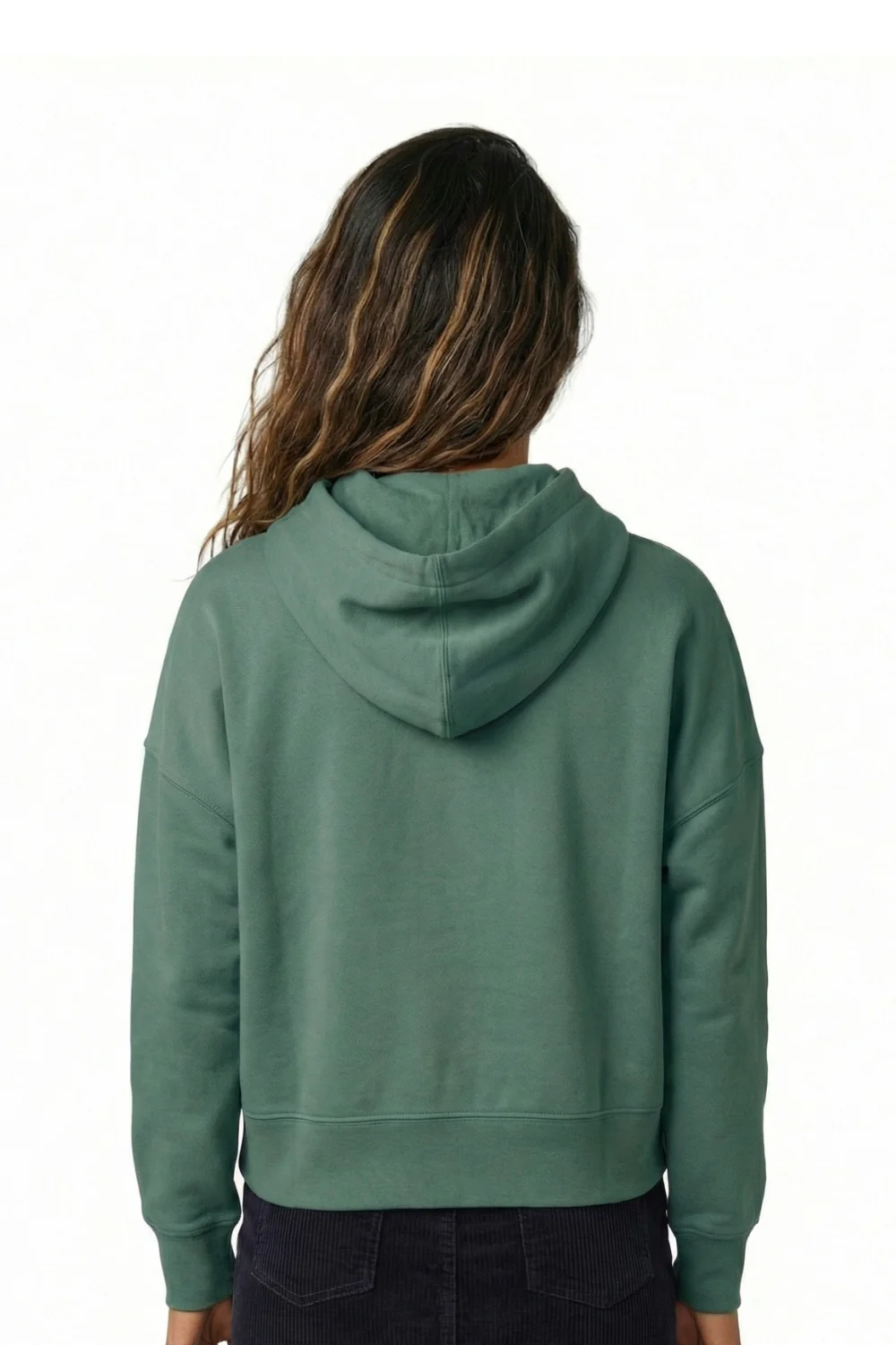 Tiki Hibiscus Womens Hoodie Green Bay - Image 2