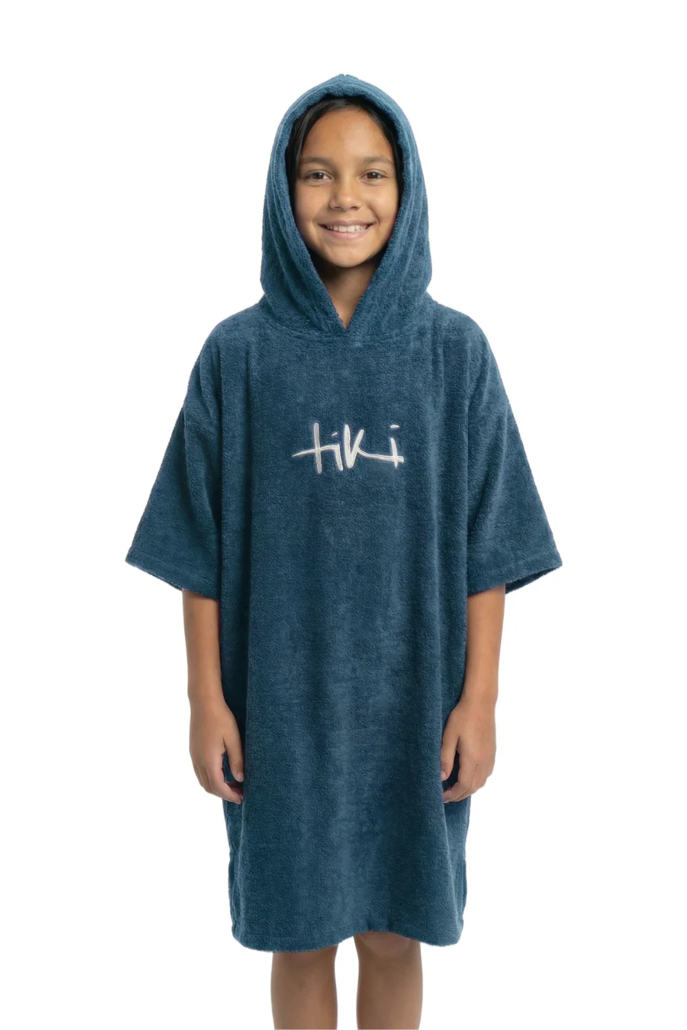 Tiki Junior Hooded Change Robe Navy - Image 2