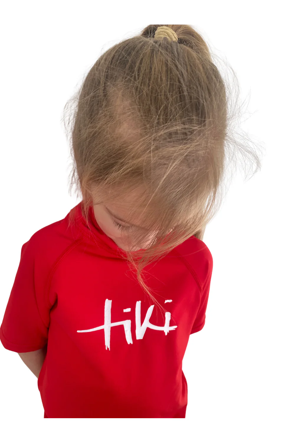 Tiki Kids S/S Rash Vest with Logo Red - Image 2