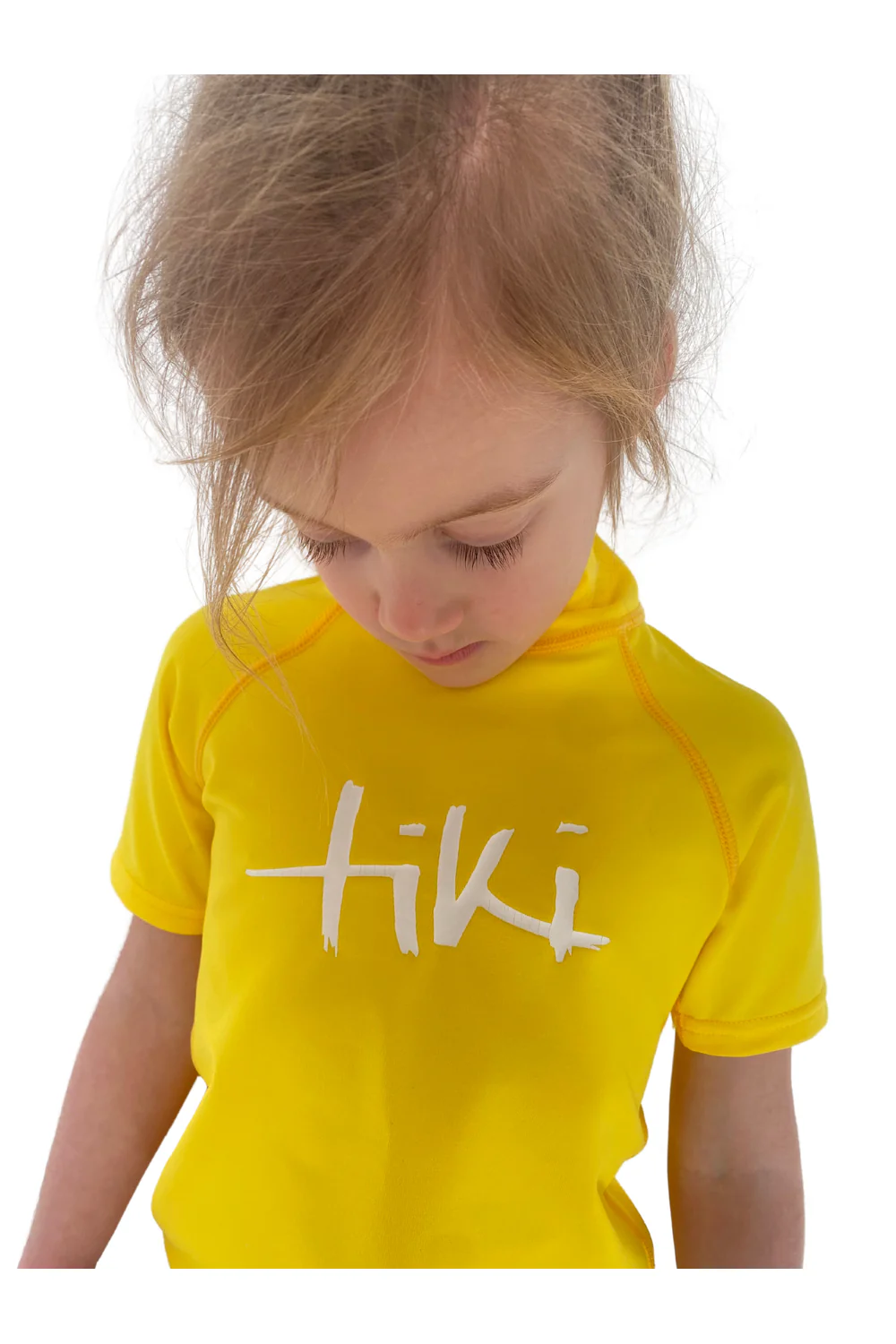Tiki Kids S/S Rash Vest with Logo Yellow - Image 2