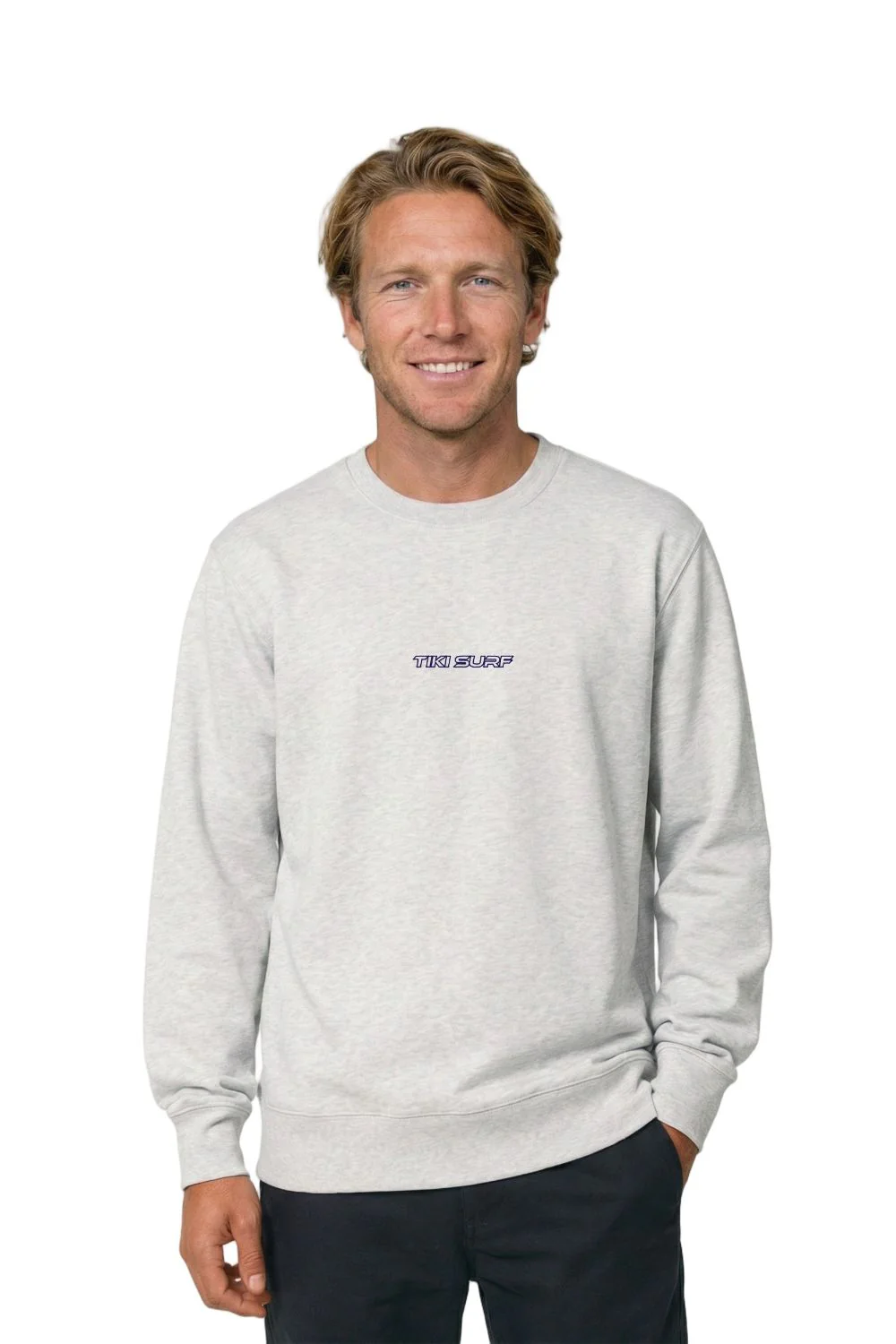 Tiki Last Wave Mens Sweatshirt Cool Heather Grey - Image 2