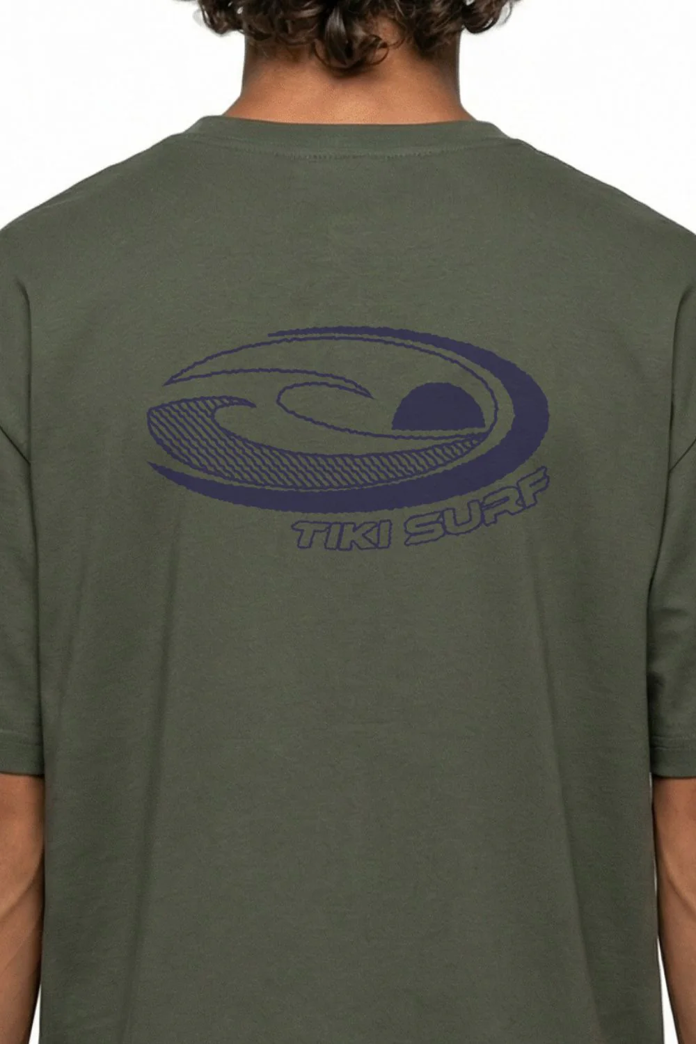 Tiki Last Wave Mens T-Shirt Khaki - Image 3