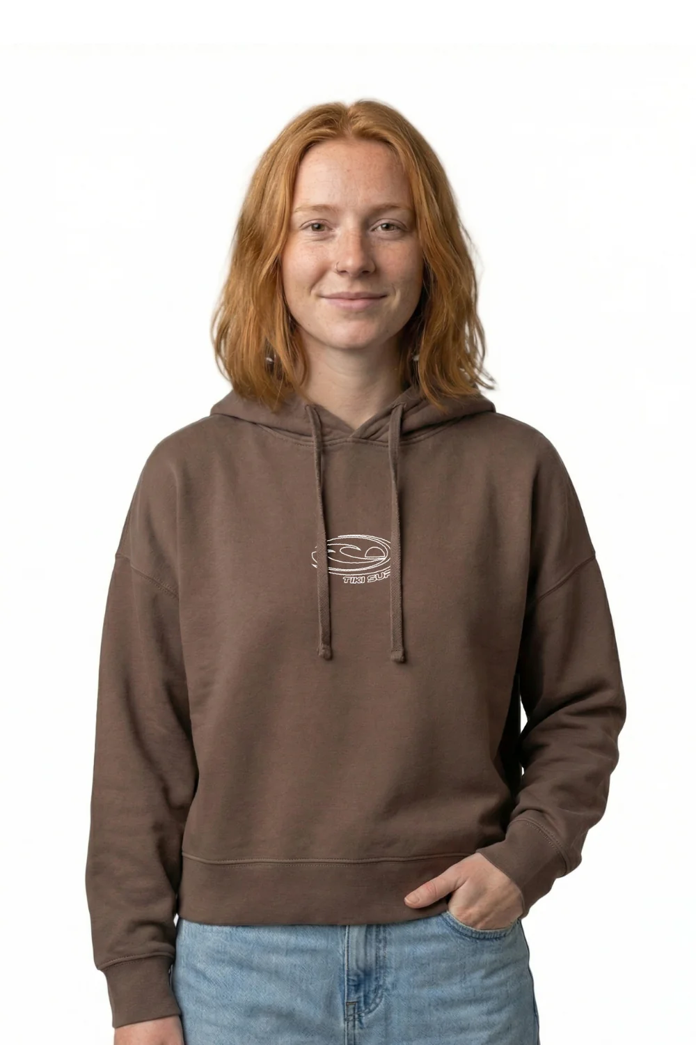 Tiki Last Wave Womens Hoodie Mocha